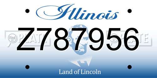 Z787956 Illinois License Plate