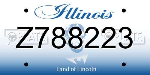 Z788223 Illinois License Plate