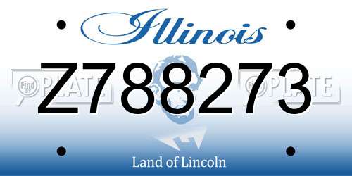 Z788273 Illinois License Plate