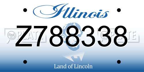 Z788338 Illinois License Plate