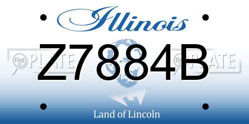 Z7884B Illinois License Plate