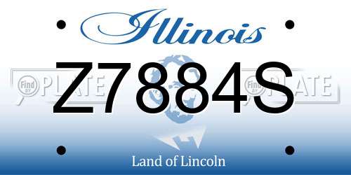 Z7884S Illinois License Plate
