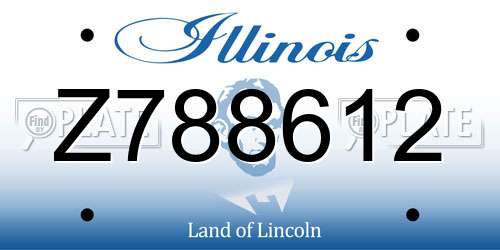 Z788612 Illinois License Plate