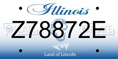 Z78872E Illinois License Plate