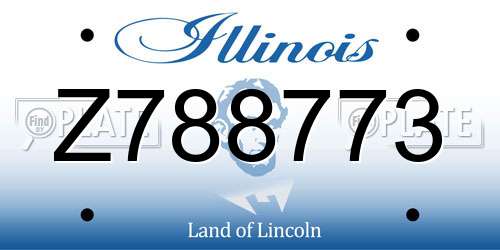 Z788773 Illinois License Plate