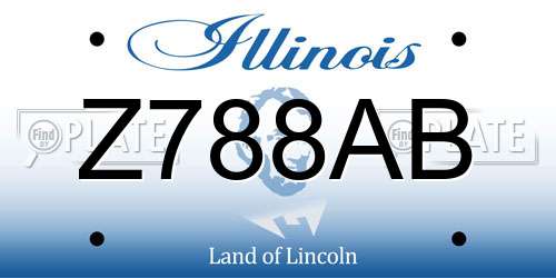 Z788AB Illinois License Plate
