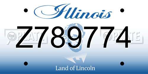 Z789774 Illinois License Plate