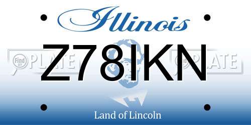 Z78IKN Illinois License Plate