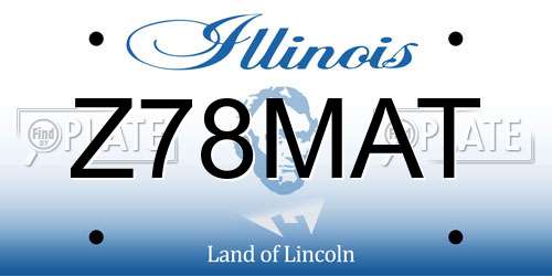 Z78MAT Illinois License Plate