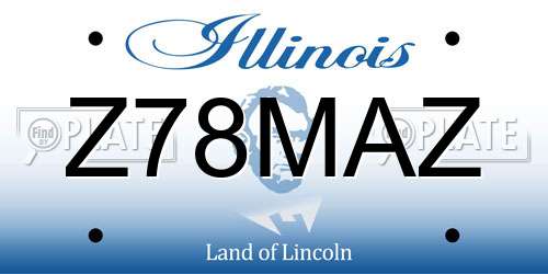 Z78MAZ Illinois License Plate