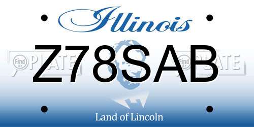 Z78SAB Illinois License Plate