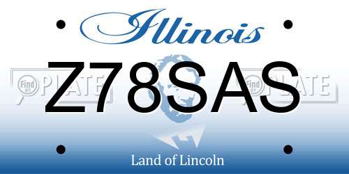 Z78SAS Illinois License Plate