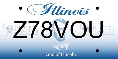 Z78VOU Illinois License Plate
