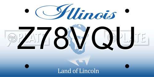 Z78VQU Illinois License Plate