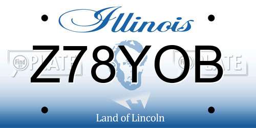 Z78YOB Illinois License Plate