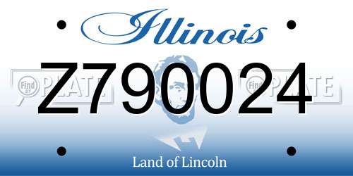 Z790024 Illinois License Plate