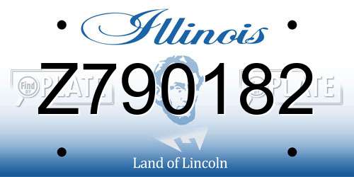 Z790182 Illinois License Plate