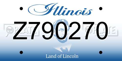 Z790270 Illinois License Plate