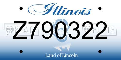 Z790322 Illinois License Plate
