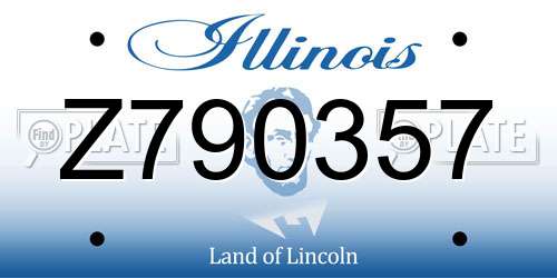 Z790357 Illinois License Plate