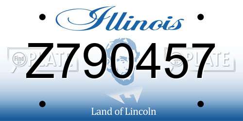 Z790457 Illinois License Plate