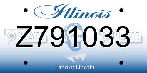 Z791033 Illinois License Plate