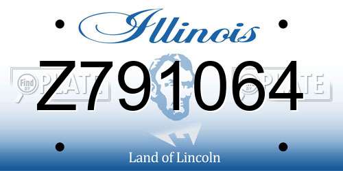 Z791064 Illinois License Plate
