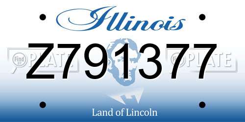 Z791377 Illinois License Plate