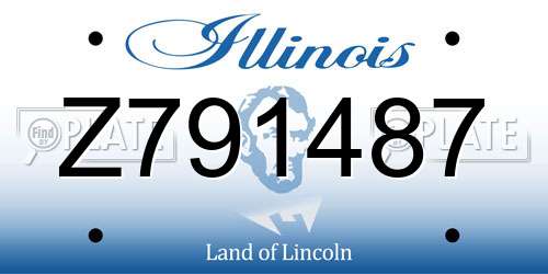 Z791487 Illinois License Plate