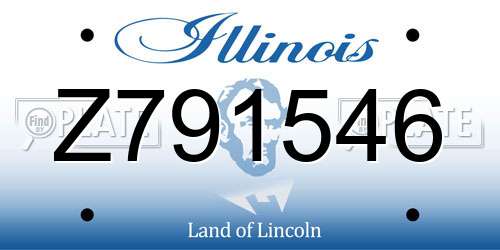 Z791546 Illinois License Plate