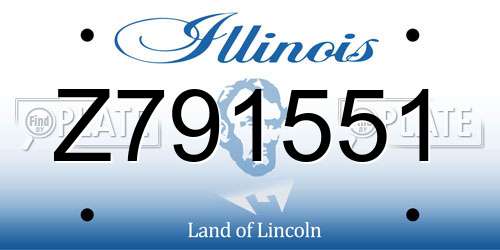Z791551 Illinois License Plate