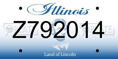 Z792014 Illinois License Plate