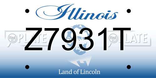 Z7931T Illinois License Plate