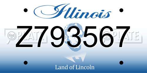Z793567 Illinois License Plate