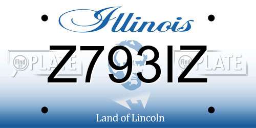 Z793IZ Illinois License Plate