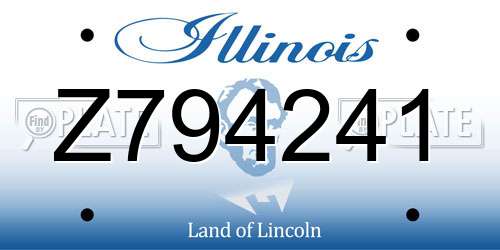 Z794241 Illinois License Plate
