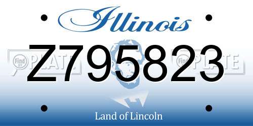 Z795823 Illinois License Plate