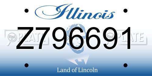 Z796691 Illinois License Plate