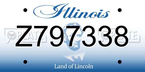 Z797338 Illinois License Plate