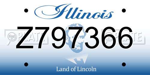 Z797366 Illinois License Plate
