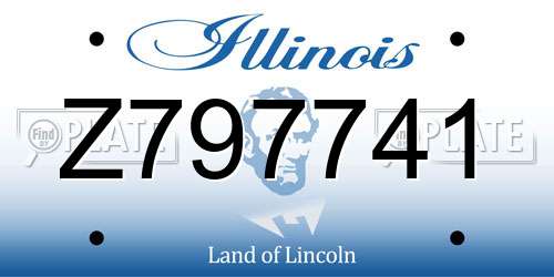 Z797741 Illinois License Plate