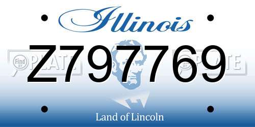 Z797769 Illinois License Plate