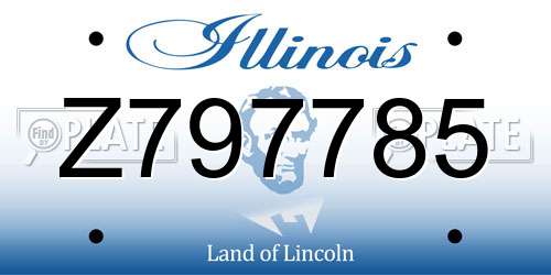 Z797785 Illinois License Plate
