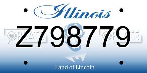 Z798779 Illinois License Plate