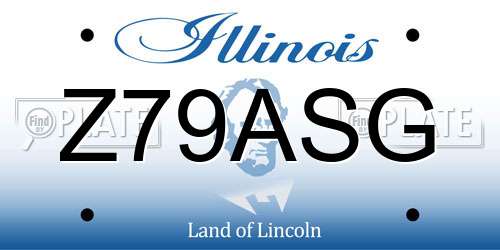 Z79ASG Illinois License Plate