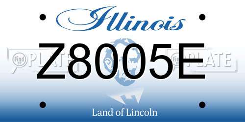 Z8005E Illinois License Plate