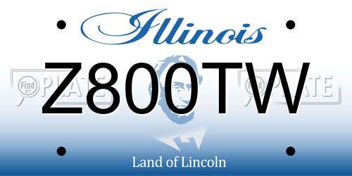 Z800TW Illinois License Plate