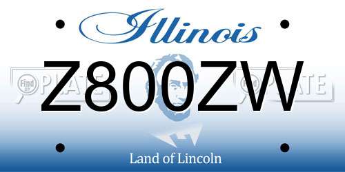 Z800ZW Illinois License Plate