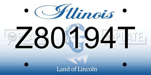 Z80194T Illinois License Plate