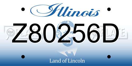 Z80256D Illinois License Plate